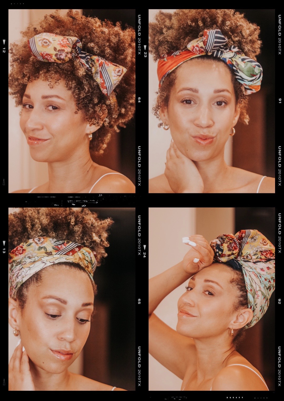 style head scarf natural curly hair