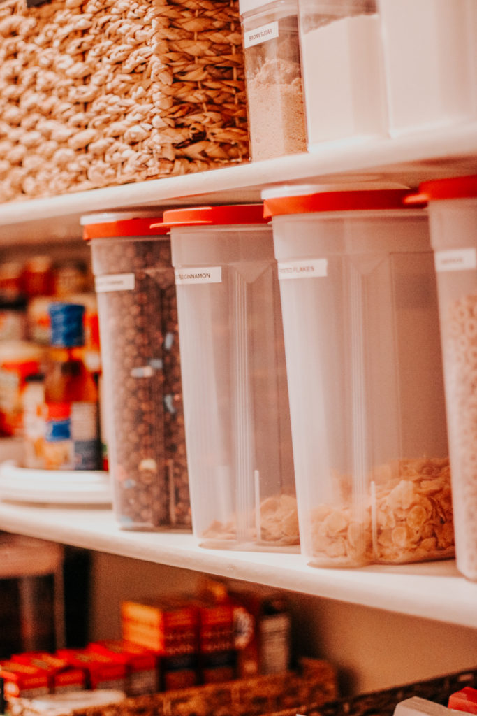 cereal containers pantry makeover